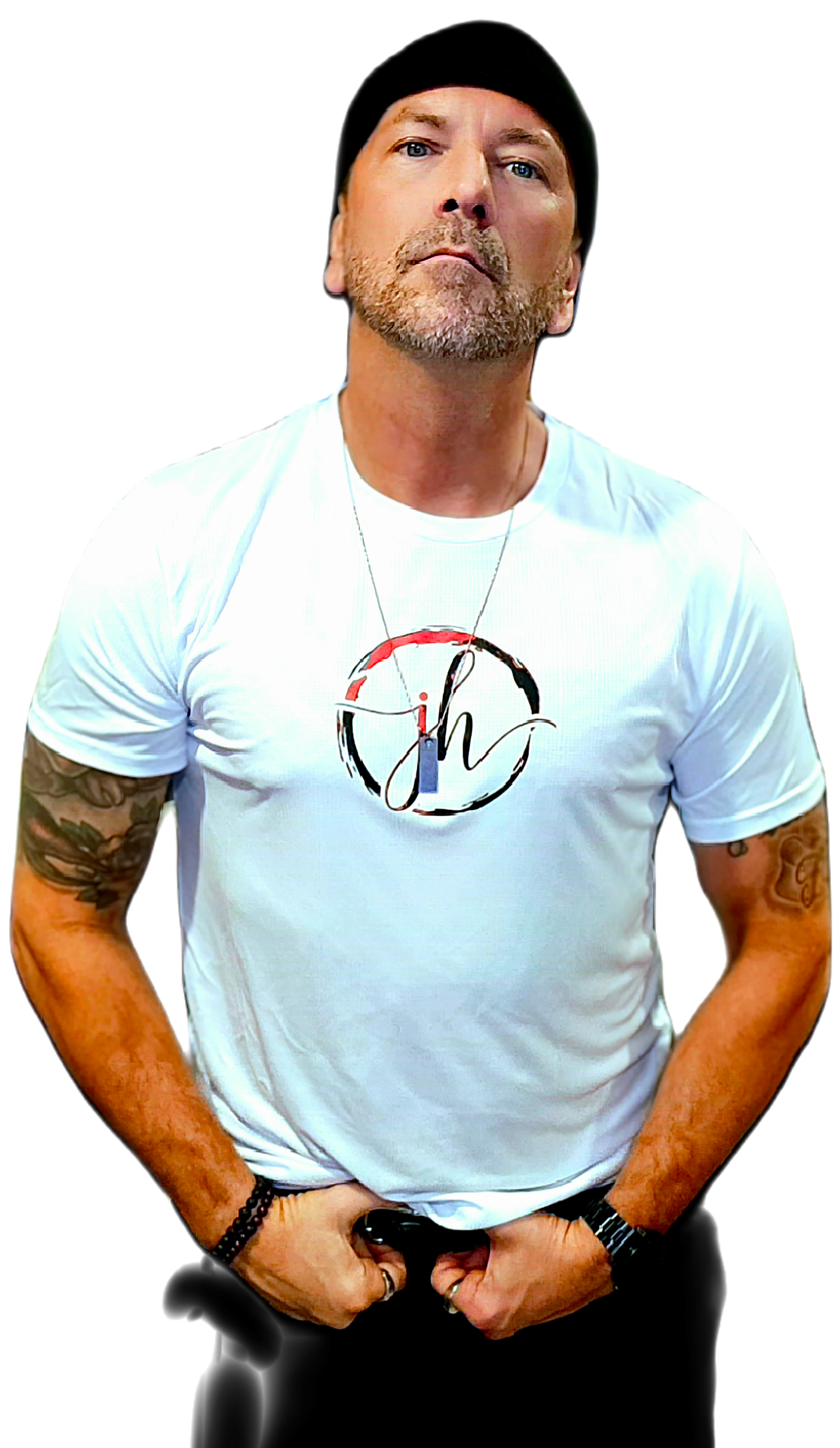 White 100% Polyester JH Brand Mens & Womens Tee Shirt