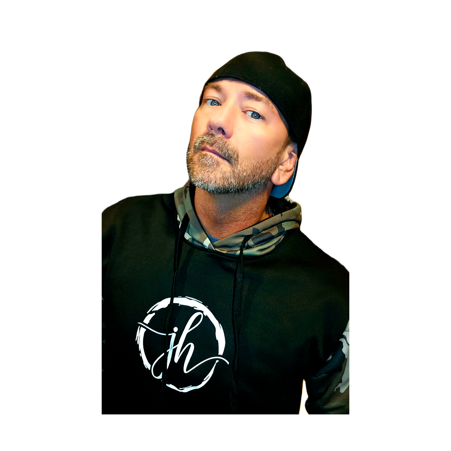 Black Camo JH Hooded Mens & Womens Zip Pocket Sweatshirt