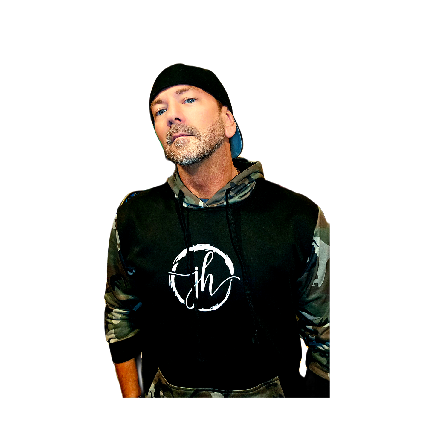 Black Camo JH Hooded Mens & Womens Zip Pocket Sweatshirt